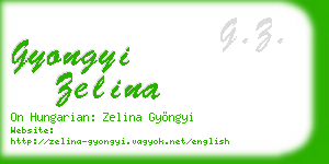 gyongyi zelina business card